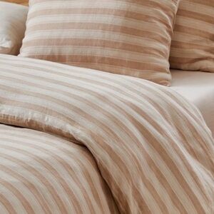 Rejuvenation King Tan and Cream Duvet Set